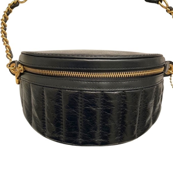 Coach c0851 black leather belt waist bag sling bag - Picture 3 of 15